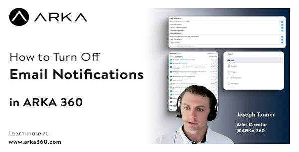 How to Turn Off Email Notifications in ARKA 360